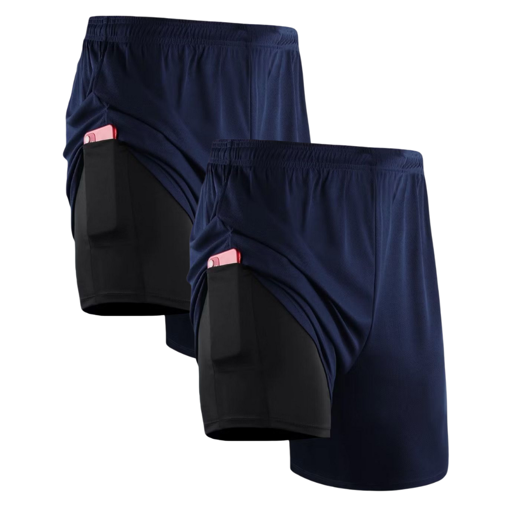 Set di pantaloncini a compressione 2 in 1 - FieroFit