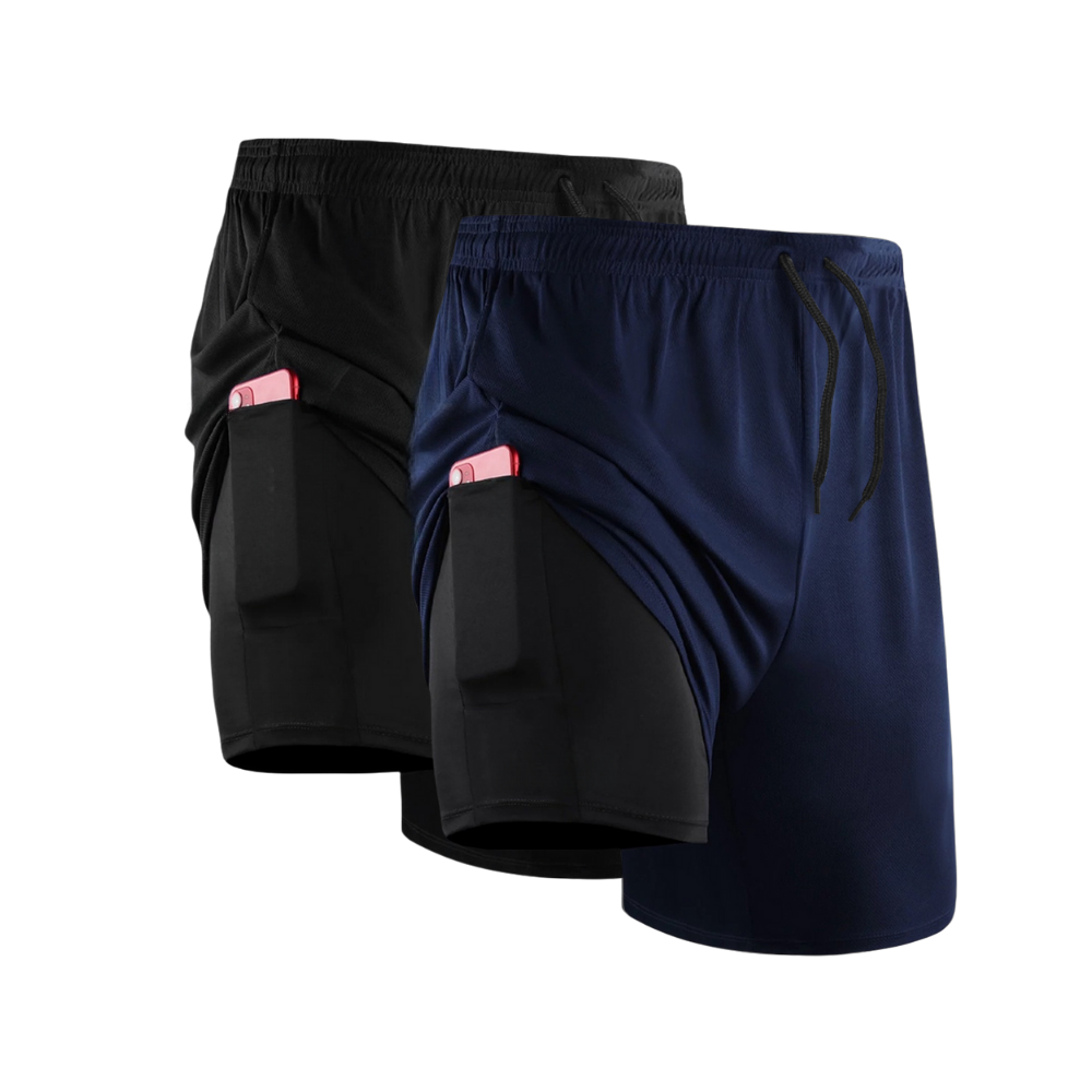 Set di pantaloncini a compressione 2 in 1 - FieroFit