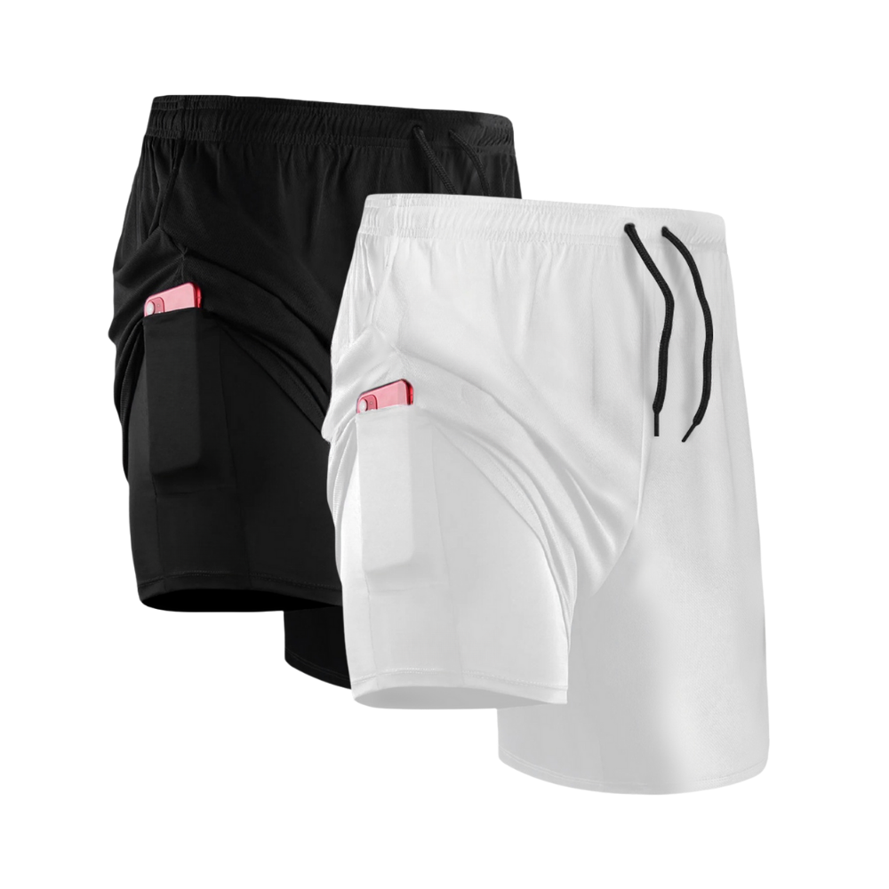 Set di pantaloncini a compressione 2 in 1 - FieroFit
