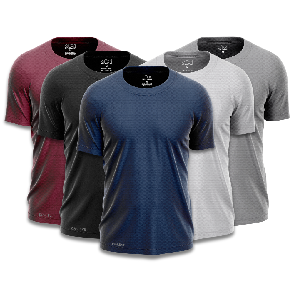 Set di 5 magliette da palestra dry fit da uomo – antisudore - FieroFit