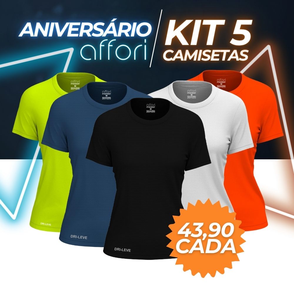 Set di 5 magliette tecnologiche da donna - Offerta anniversario - FieroFit