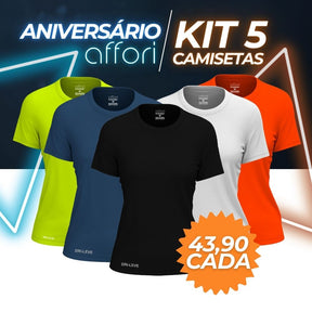 Set di 5 magliette tecnologiche da donna - Offerta anniversario - FieroFit