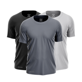 Set di 3 magliette da allenamento Dry Fit per uomo - antisudore - FieroFit