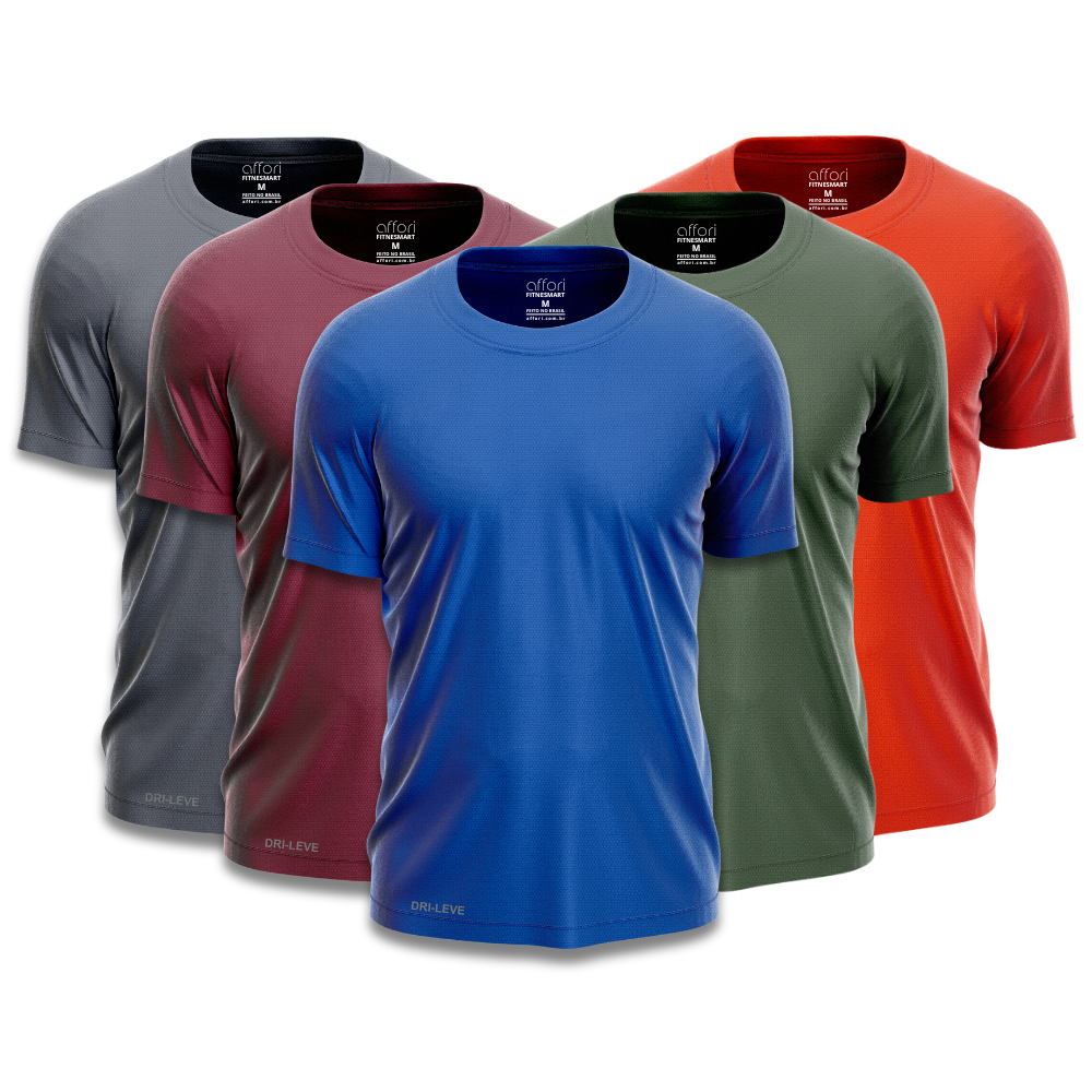 Set di 5 magliette da palestra dry fit da uomo – antisudore - FieroFit