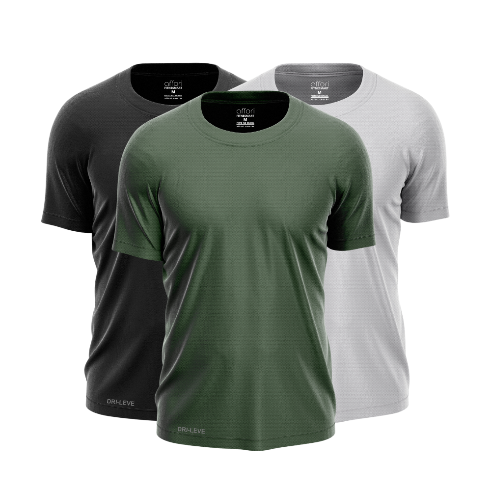 Set di 3 magliette da allenamento Dry Fit per uomo - antisudore - FieroFit