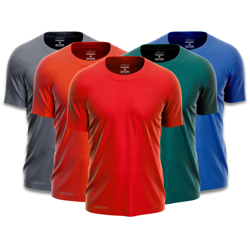Set di 5 magliette da palestra dry fit da uomo – antisudore - FieroFit