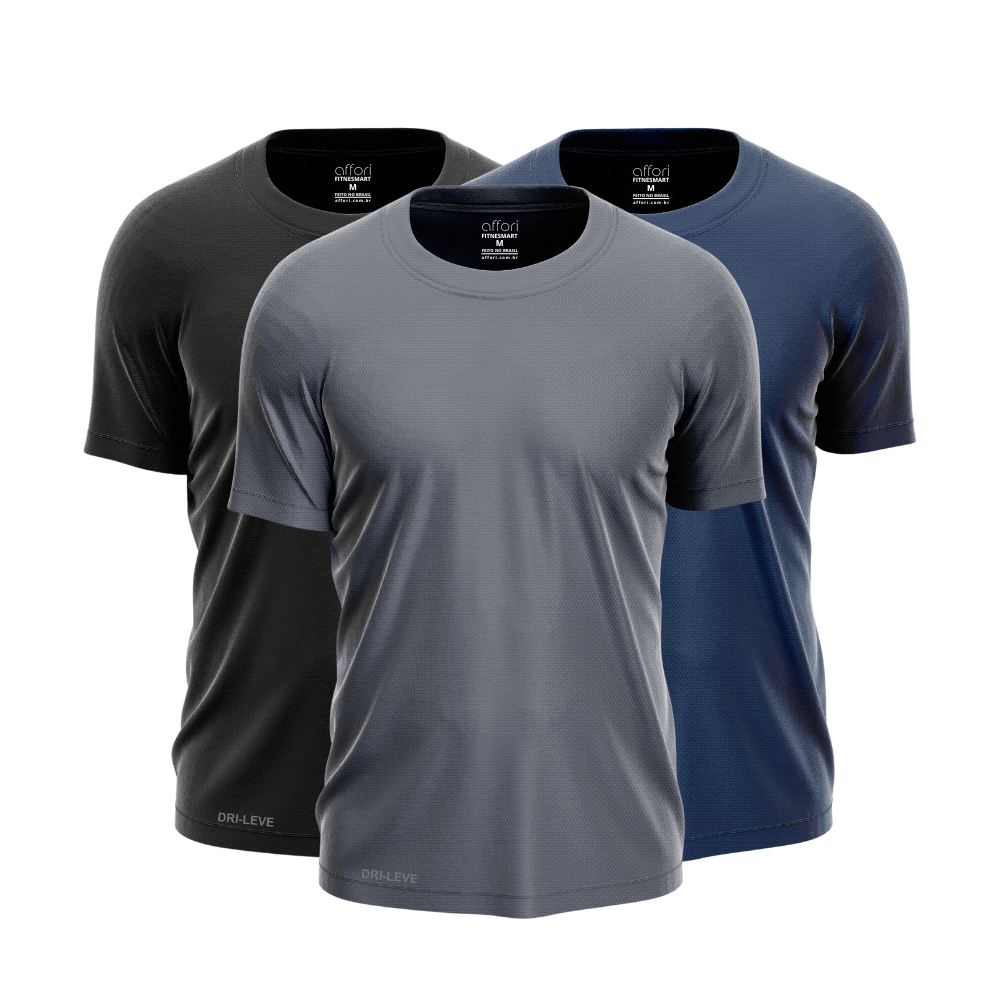 Set di 3 magliette da allenamento Dry Fit per uomo - antisudore - FieroFit