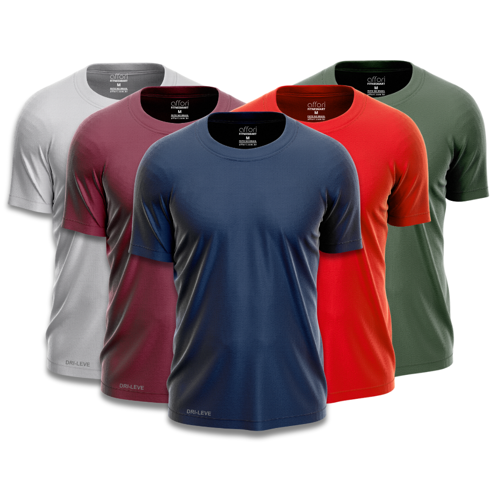 Set di 5 magliette da palestra dry fit da uomo – antisudore - FieroFit