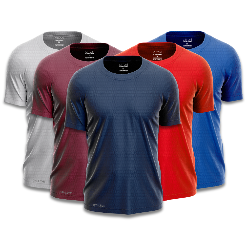 Set di 5 magliette da palestra dry fit da uomo – antisudore - FieroFit