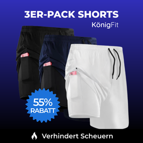 Confezione da 3 pantaloncini a compressione 2 in 1 – Azione invernale - FieroFit