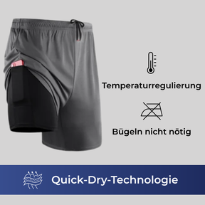 Set di pantaloncini a compressione 2 in 1 - FieroFit