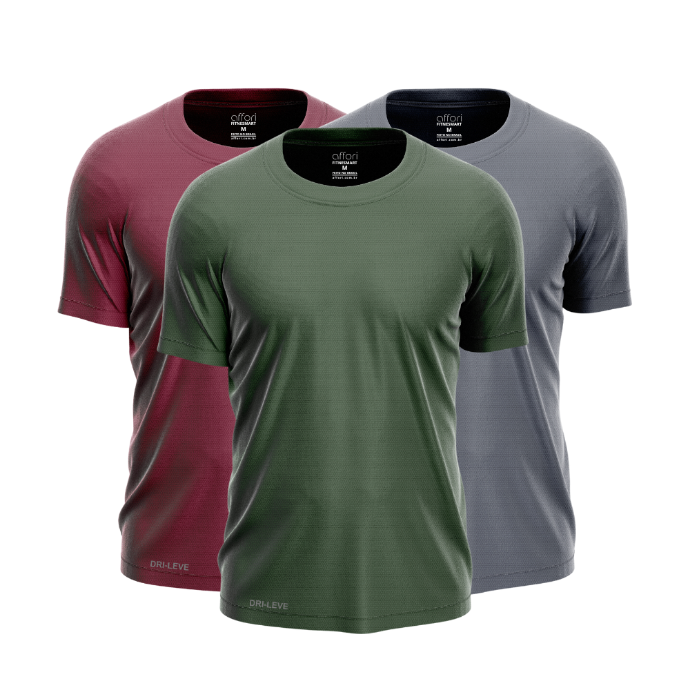 Set di 3 magliette da allenamento Dry Fit per uomo - antisudore - FieroFit