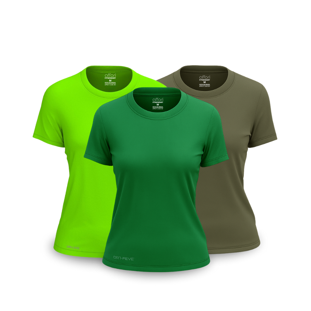 Set di 3 magliette dry fit da donna per la palestra - antisudore - FieroFit