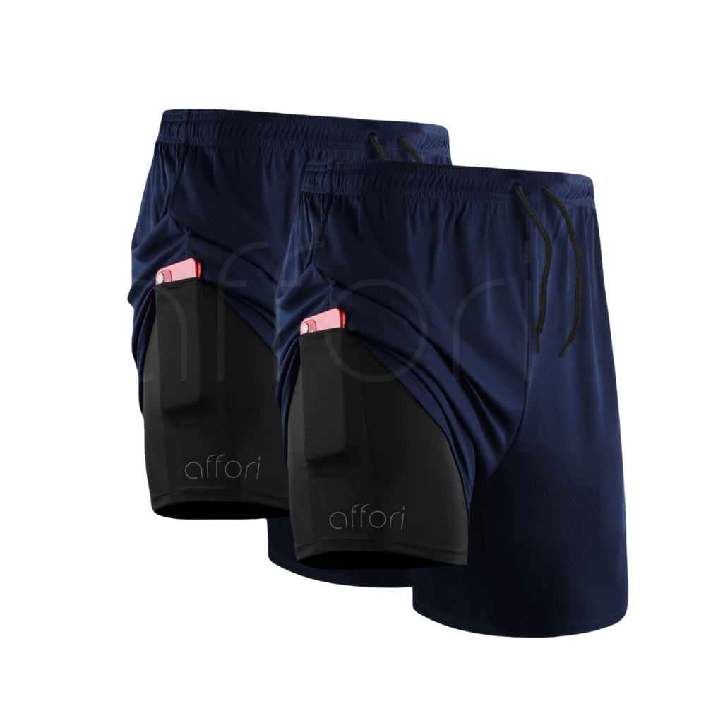 Set di pantaloncini a compressione 2 in 1 - FieroFit