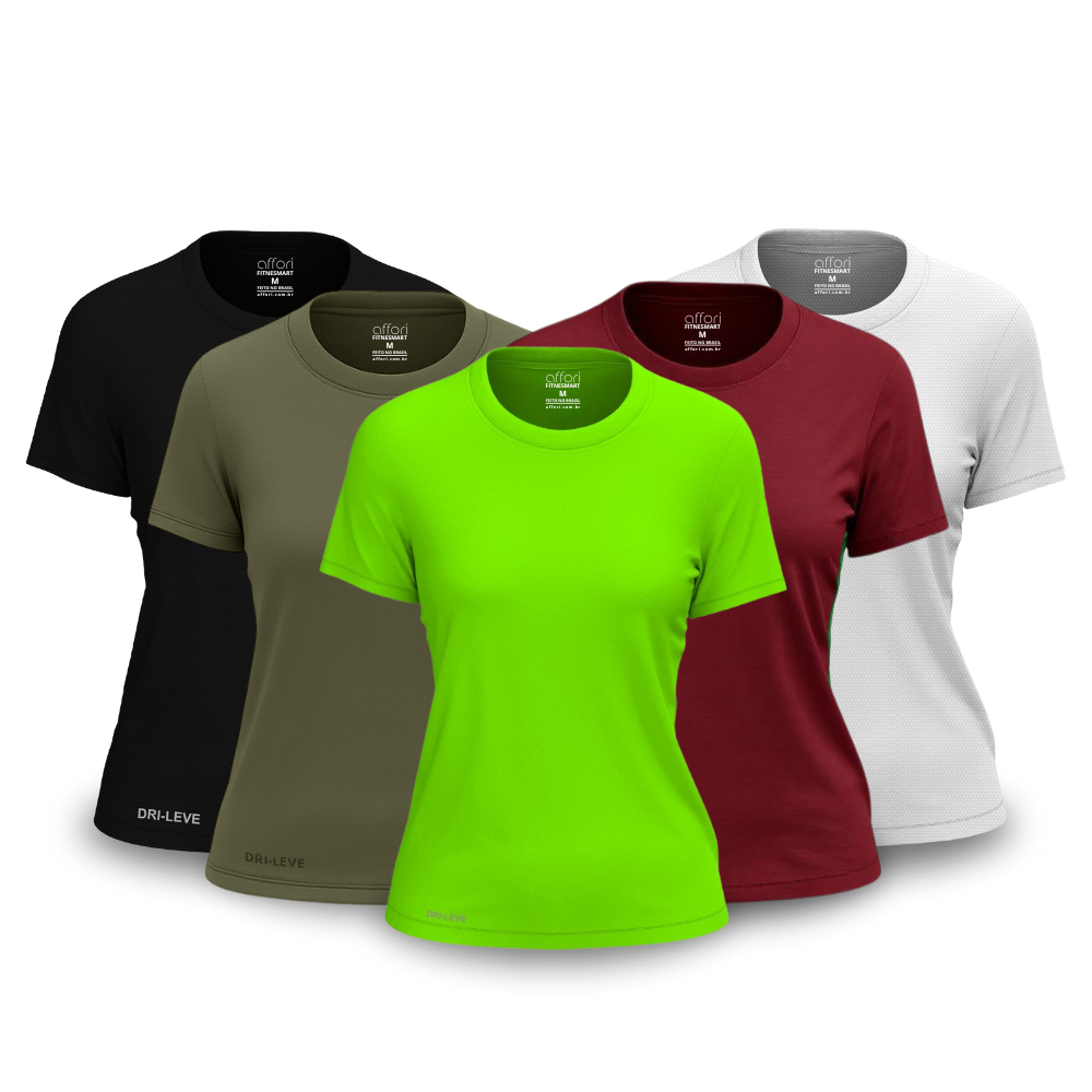 Set di 5 magliette dry fit da donna per la palestra – antisudore - FieroFit
