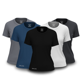 Set di 5 magliette dry fit da donna per la palestra – antisudore - FieroFit