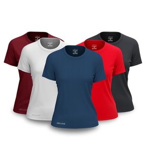 Set di 5 magliette dry fit da donna per la palestra – antisudore - FieroFit