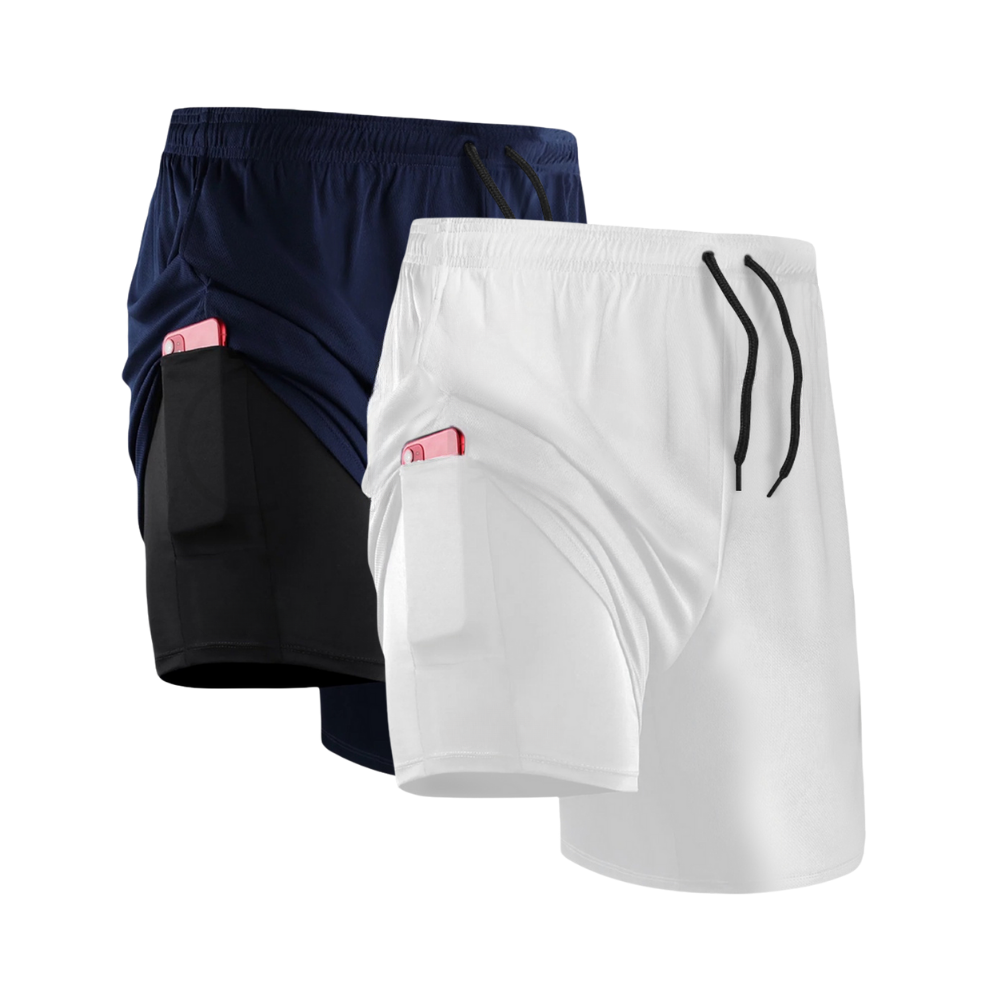 Set di pantaloncini a compressione 2 in 1 - FieroFit