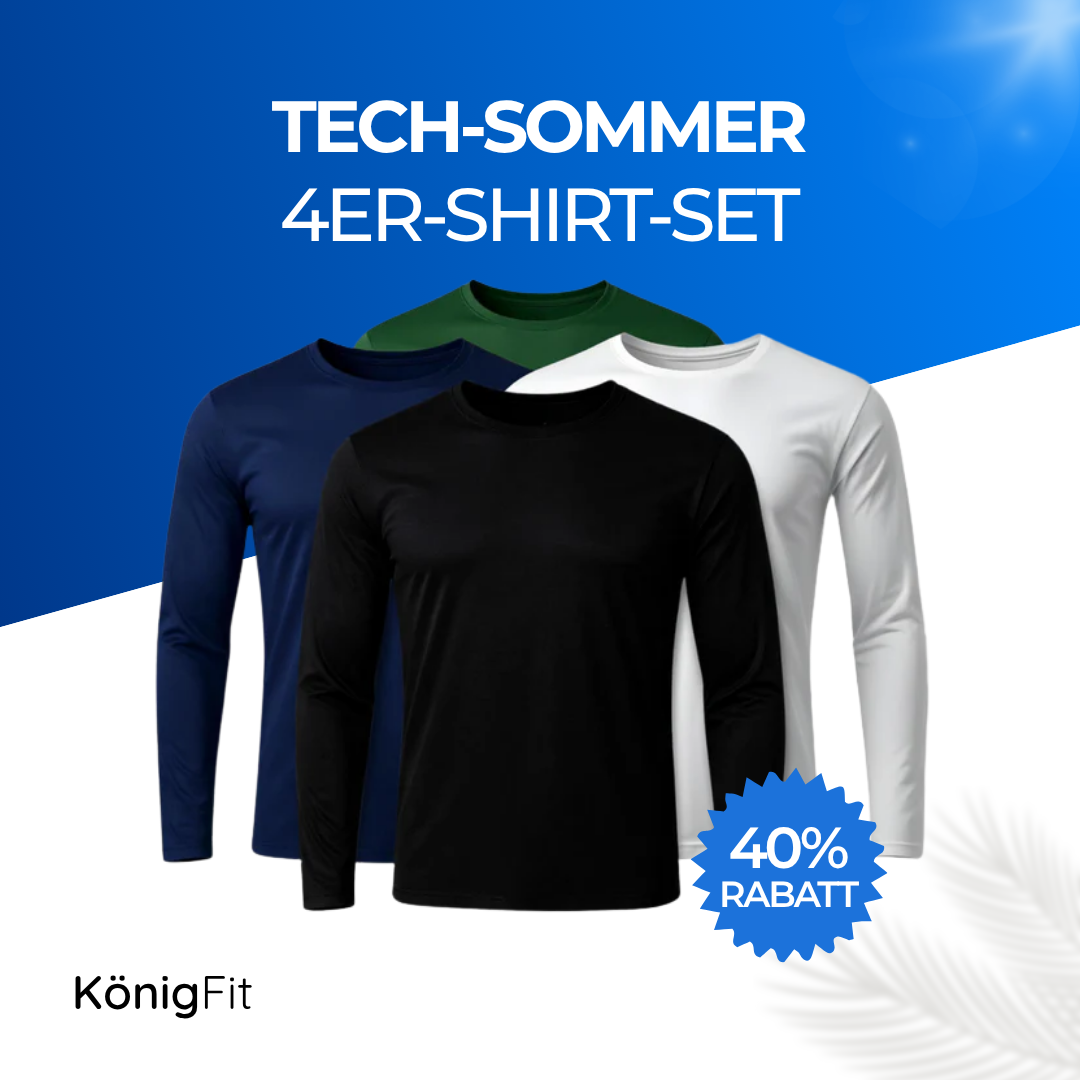 Set di 4 magliette a maniche lunghe con tecnologia - Offerta anniversario - FieroFit